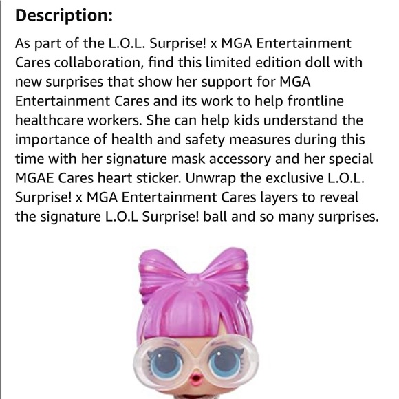 New L.O.L. Surprise! MGAE Cares Limited Edition Frontline Hero with 7 Surprises - Picture 8 of 11